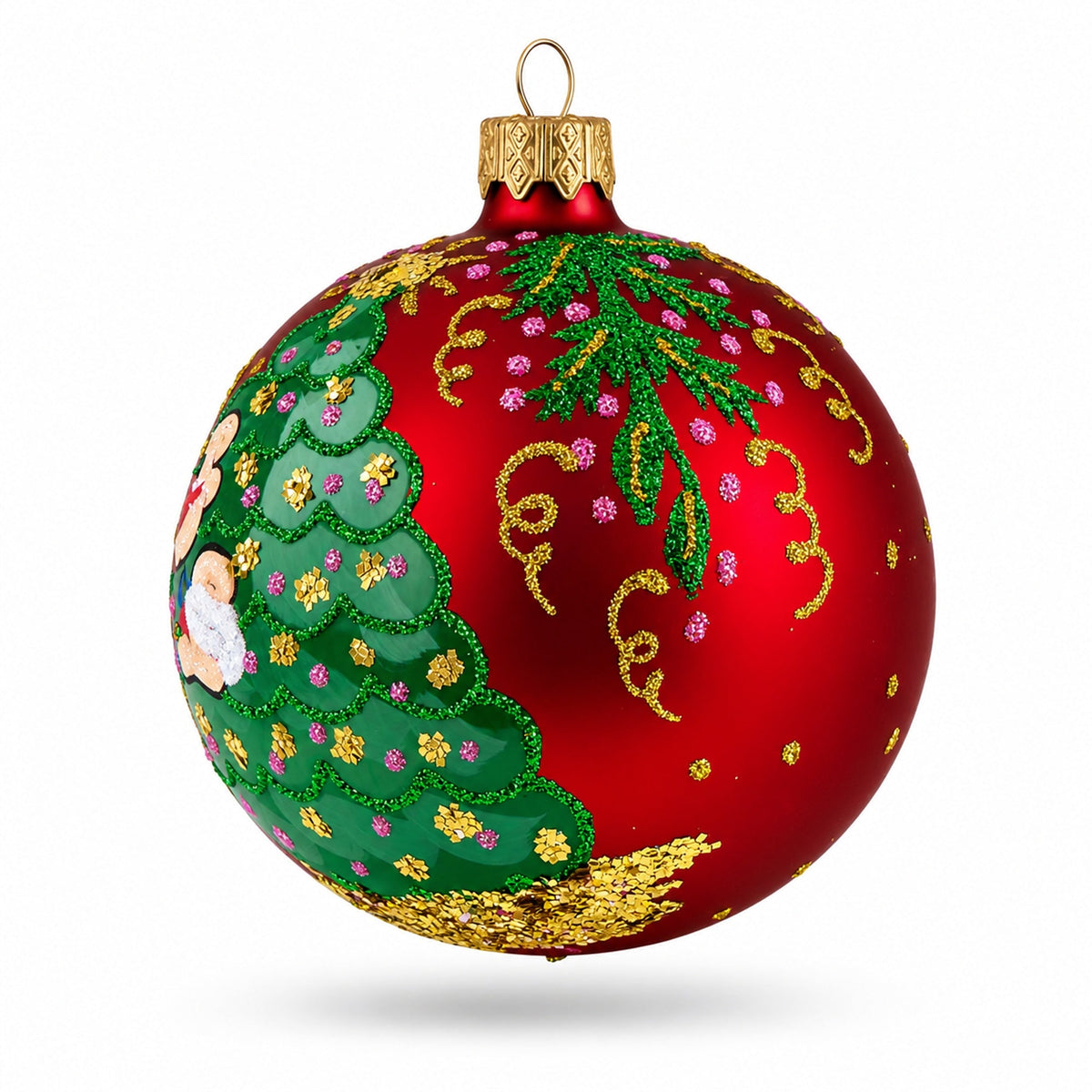 Horse Decorating Tree Glass Ball Christmas Ornament 3.25 Inches