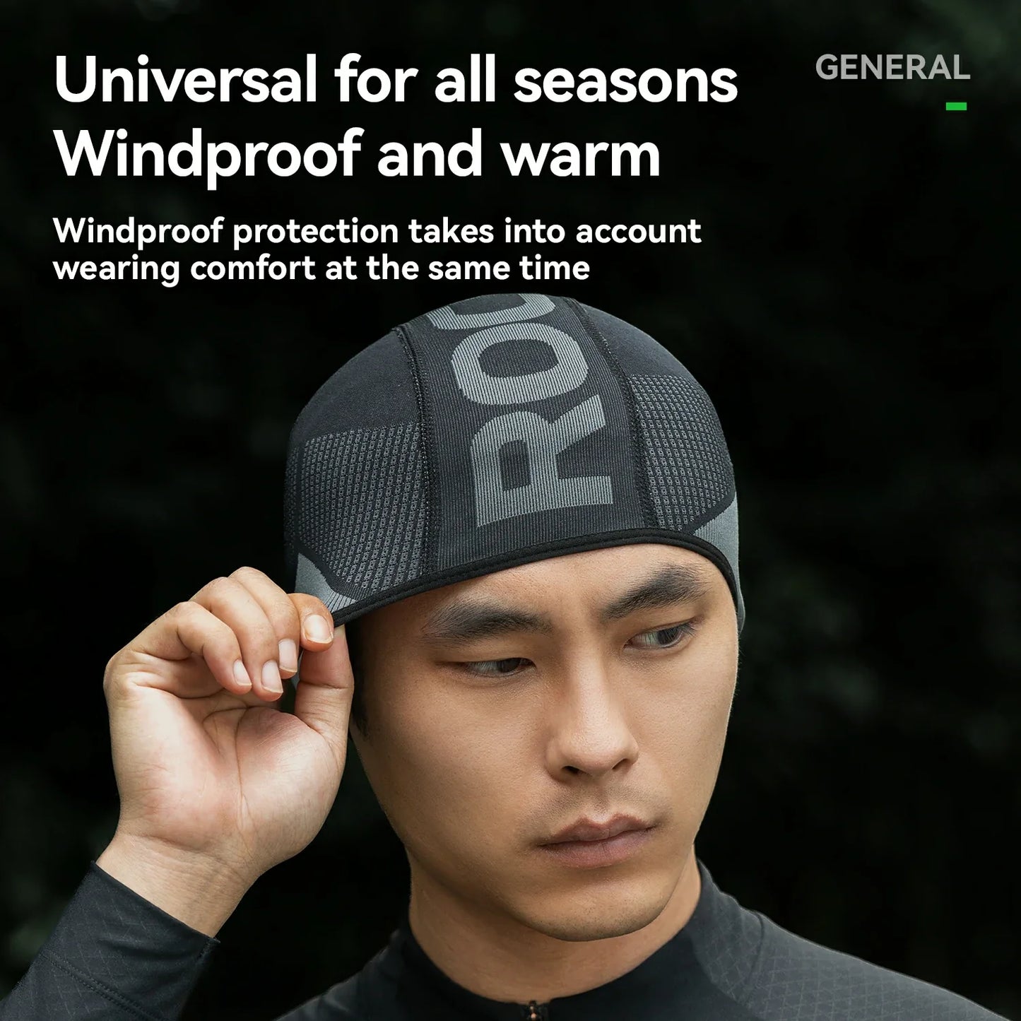 Knitted Cycling Cap for Under-Helmet Use Lightweight