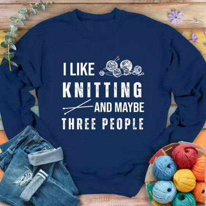 Knitting & 3 People Sweatshirt
