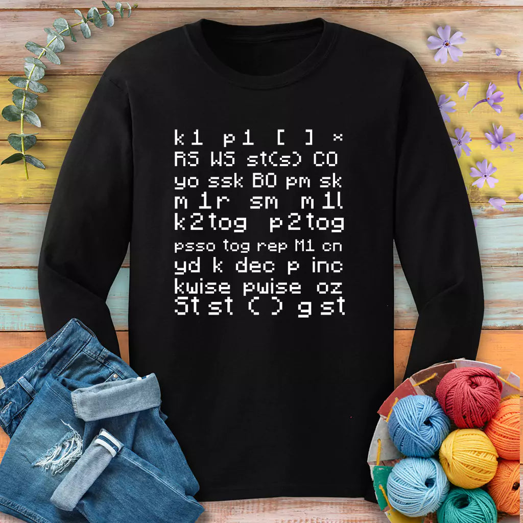 Knitting Code Long Sleeve T-shirt