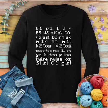 Knitting Code Long Sleeve T-shirt