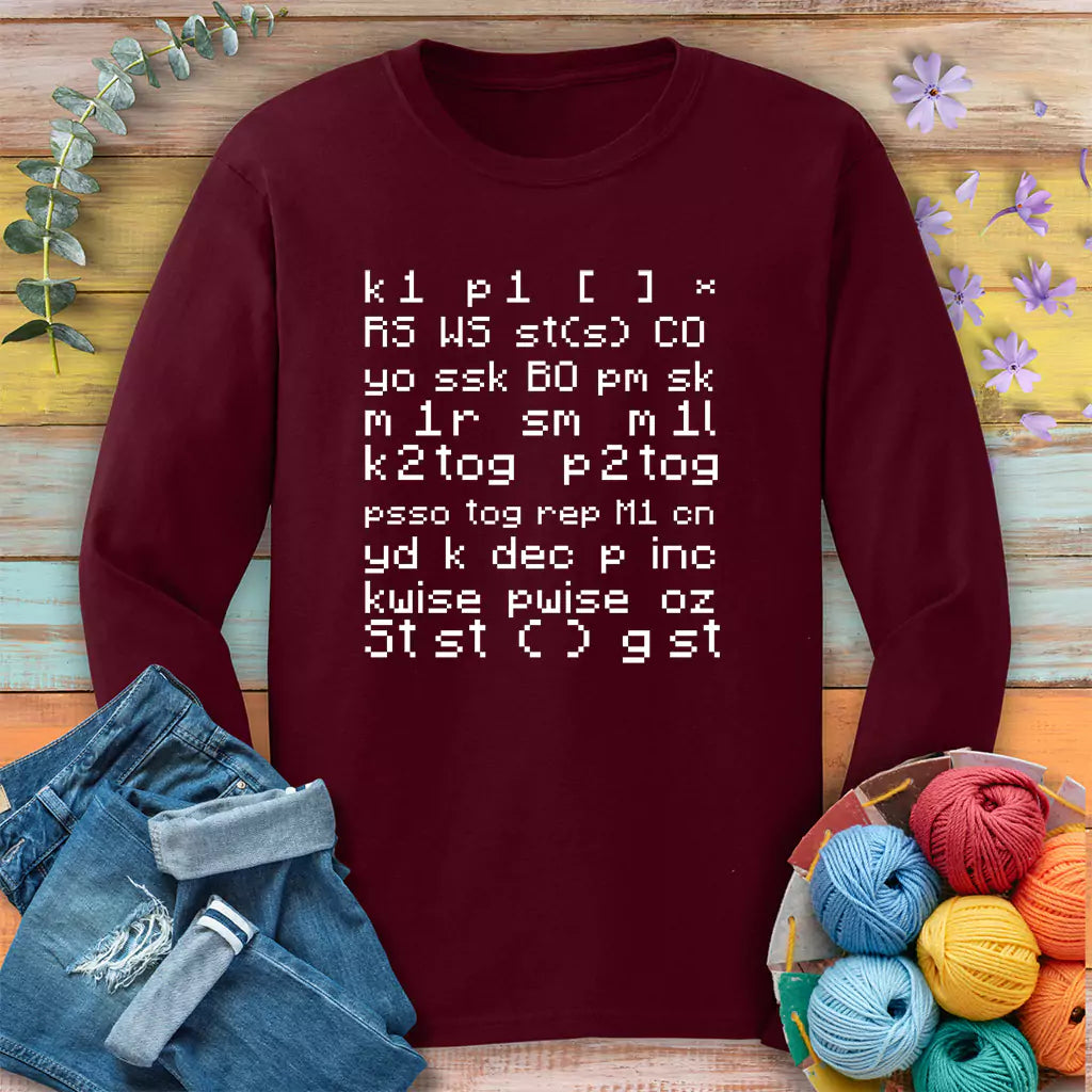 Knitting Code Long Sleeve T-shirt