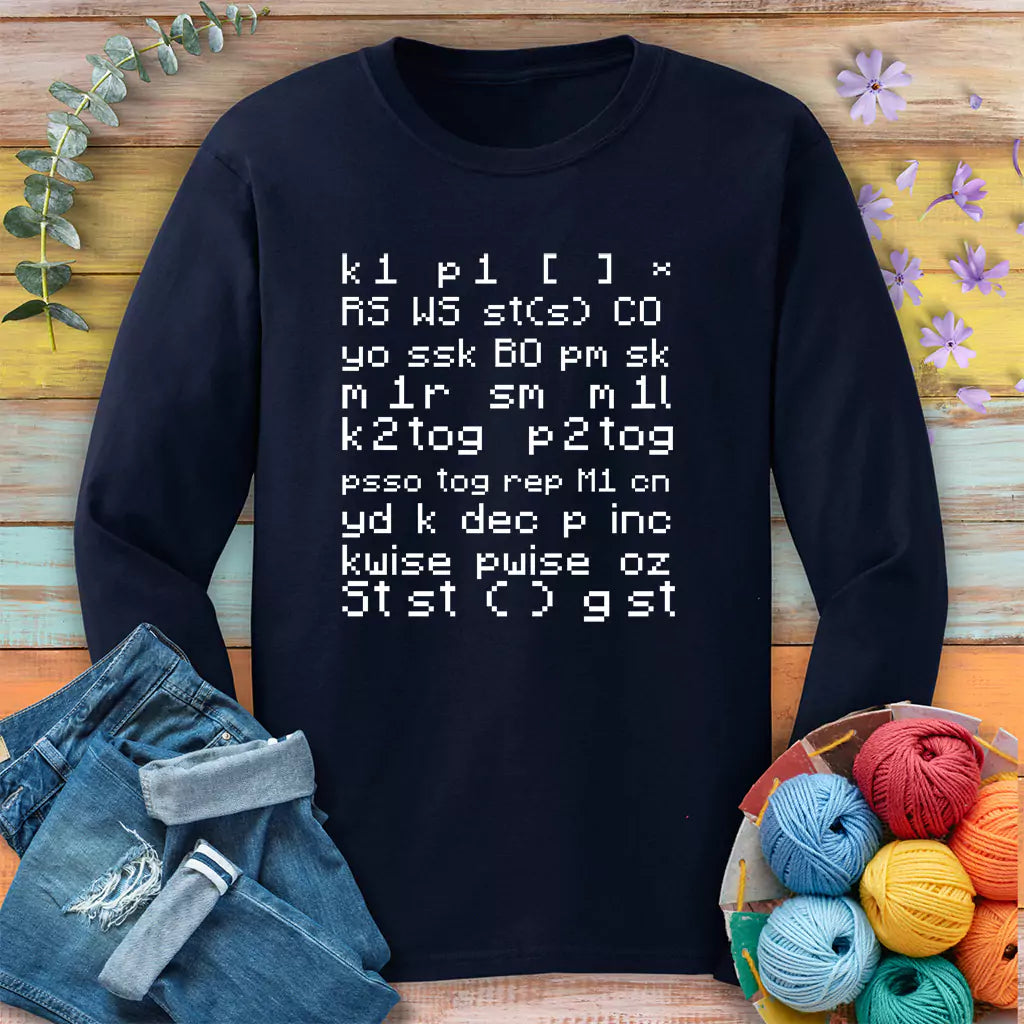 Knitting Code Long Sleeve T-shirt