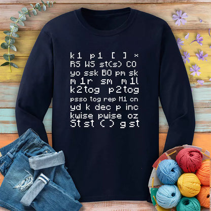 Knitting Code Long Sleeve T-shirt