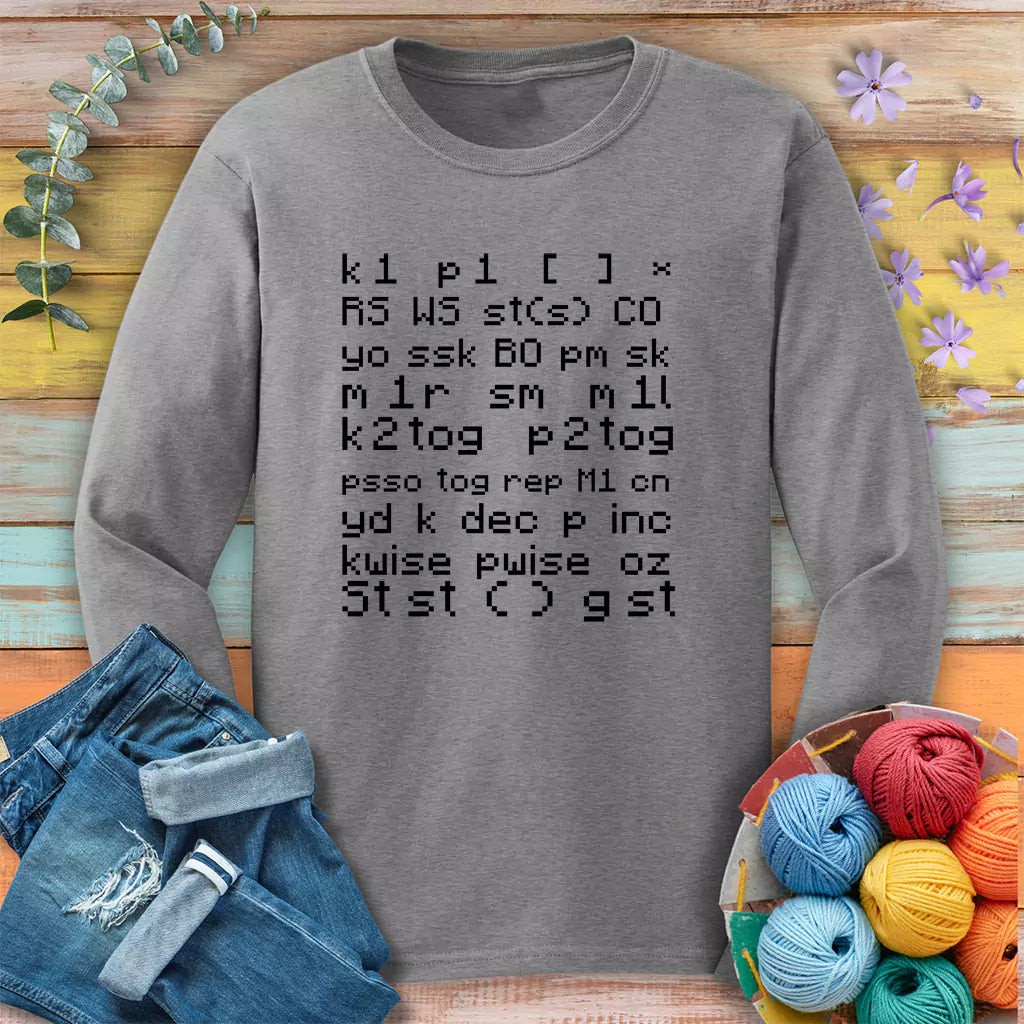 Knitting Code Long Sleeve T-shirt