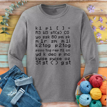 Knitting Code Long Sleeve T-shirt