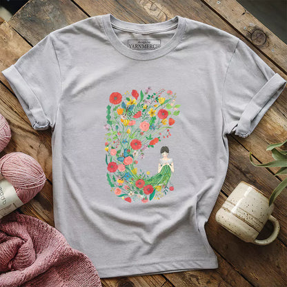Knitting Flower Girl T-shirt