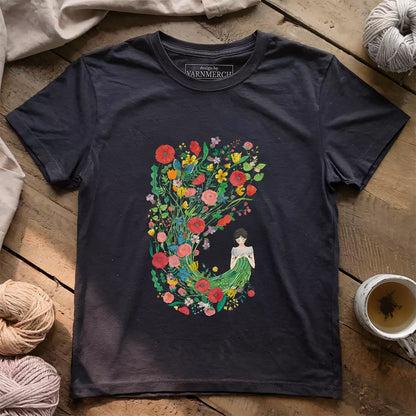 Knitting Flower Girl T-shirt