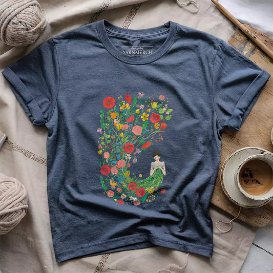 Knitting Flower Girl T-shirt
