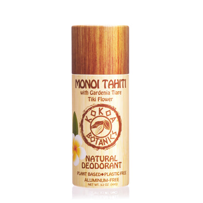 MONOI TAHITI – Natural Deodorant - Plastic Free - Aluminum-Free - 3.2 oz