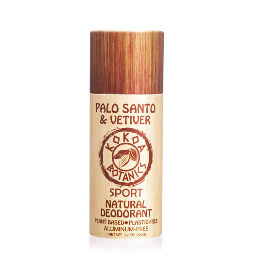 PALO SANTO & VETIVER - Natural Detox Deodorant - Sport - Plastic-Free - Aluminum-Free 3.2 oz