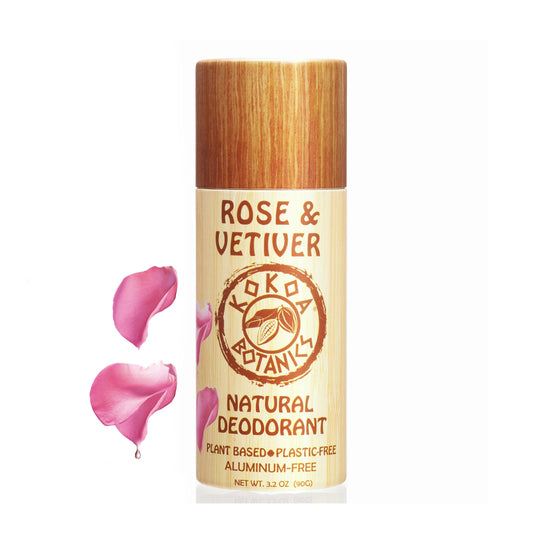 ROSE and VETIVER - Natural Deodorant - Plastic-Free - Aluminum-Free - 3.2 oz