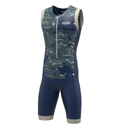 Kona Assault Men’s Triathlon Race Suit — Sleeveless Performance Tri Suit