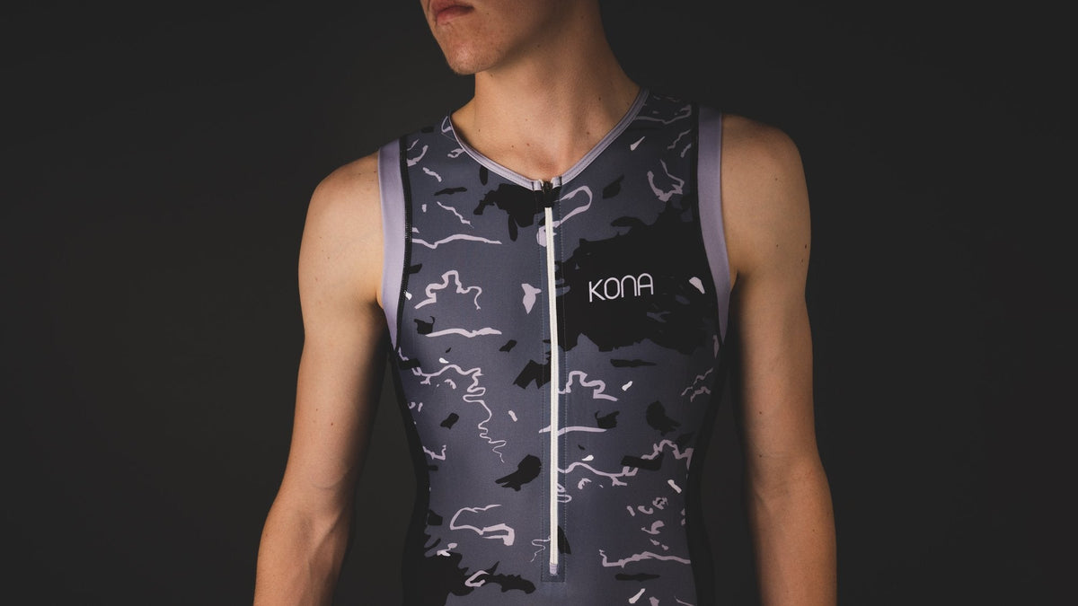 Kona Assault Men’s Triathlon Race Suit — Sleeveless Performance Tri Suit