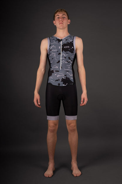Kona Assault Men’s Triathlon Race Suit — Sleeveless Performance Tri Suit