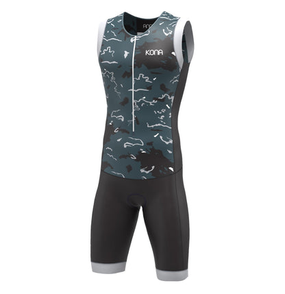 Kona Assault Men’s Triathlon Race Suit — Sleeveless Performance Tri Suit