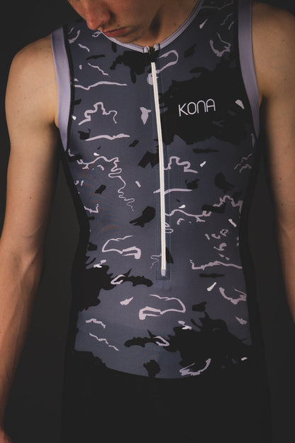 Kona Assault Men’s Triathlon Race Suit — Sleeveless Performance Tri Suit