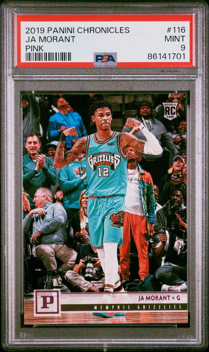 Graded 2019 Panini Chronicles Ja Morant #116 Pink Rookie RC Basketball Card PSA 9 Mint