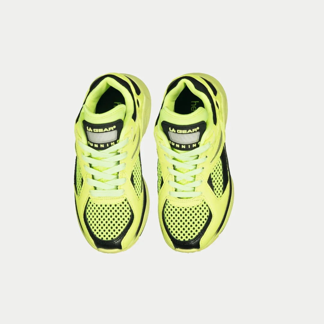 LA Gear Kids Catapult Light-Up x Glow Lowtop | Neon Yellow x Black - Triathlete Store