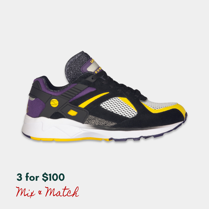 LA Gear Men's Catapult Light-Up Lowtop | Black x Purple x Yellow