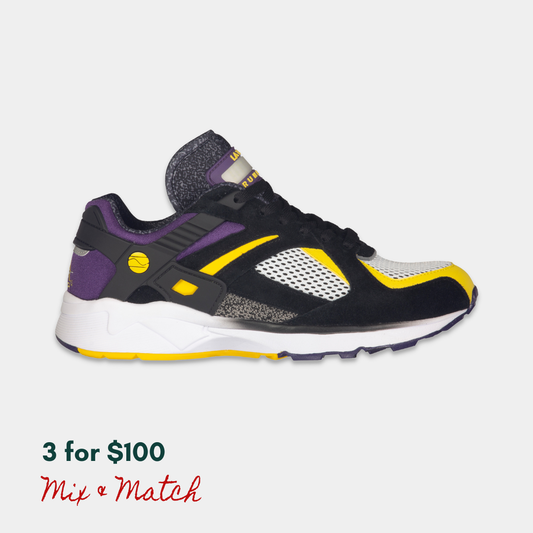LA Gear Men's Catapult Light-Up Lowtop | Black x Purple x Yellow