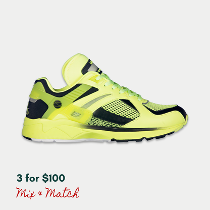 LA Gear Women's Light-Up x Glow Lowtop | Neon Yellow x Black