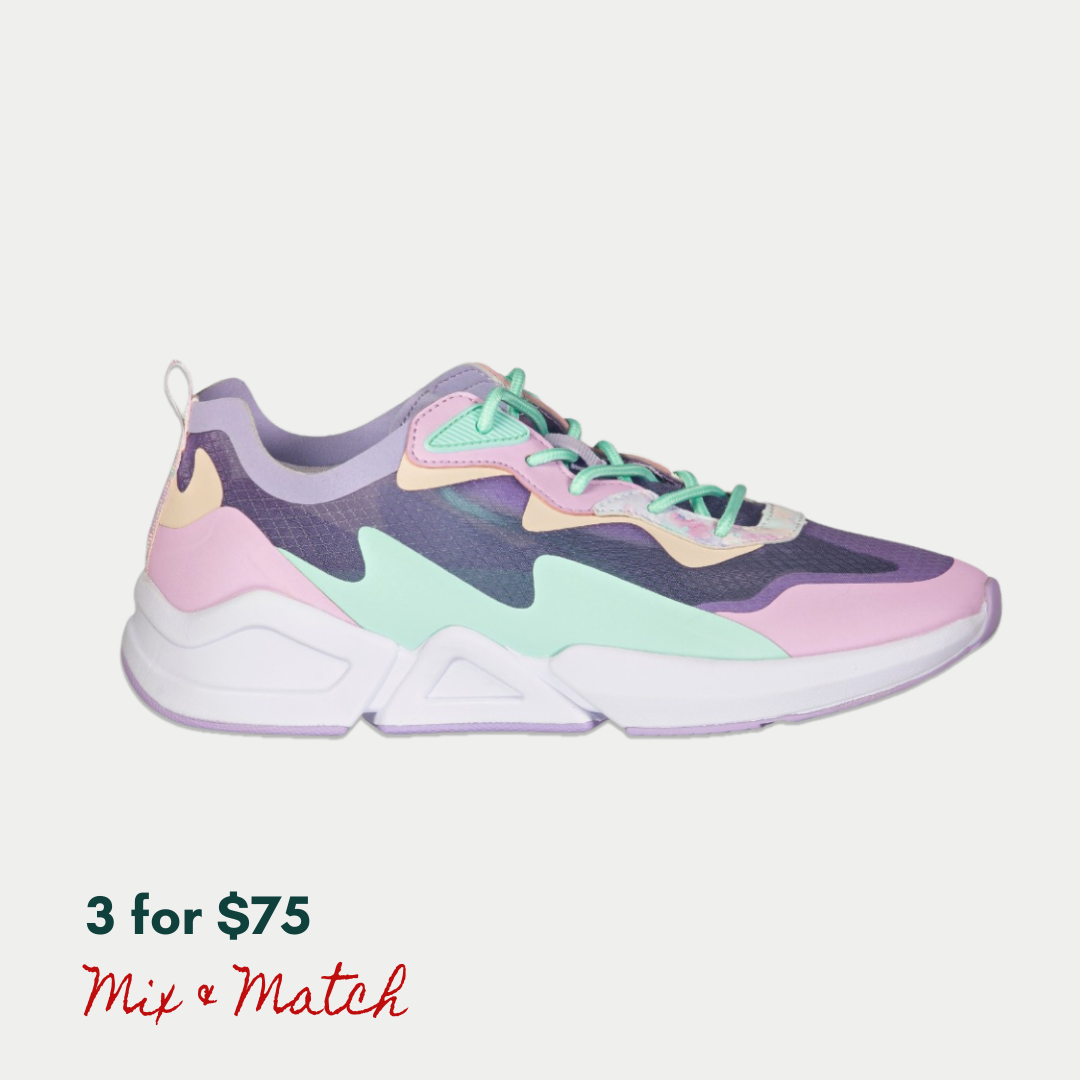 LA Gear Women's Mid-City Lowtop | Lavender x Pink