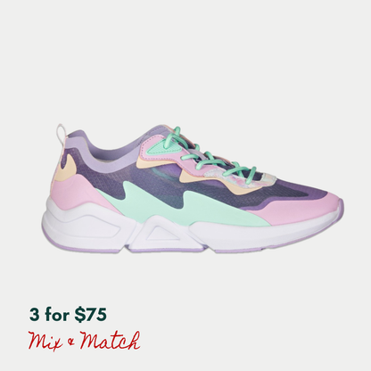 LA Gear Women's Mid-City Lowtop | Lavender x Pink