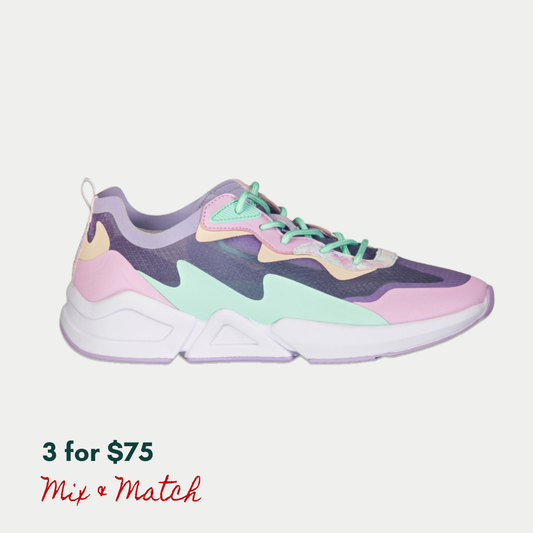 LA Gear Women's Mid-City Lowtop | Lavender x Pink