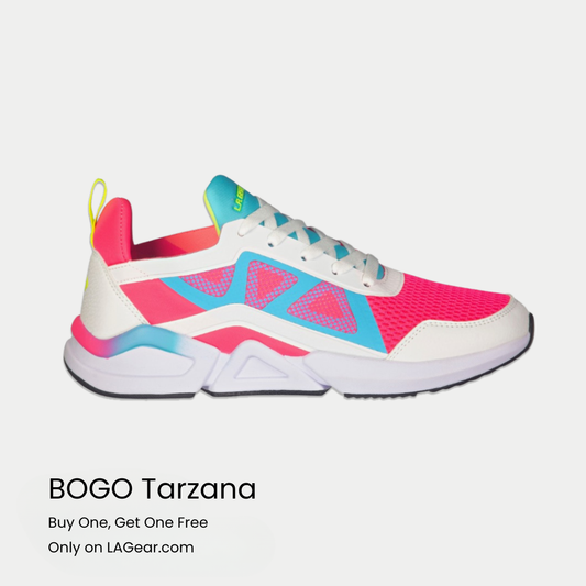 LA Gear Women's Tarzana Lowtop | White x Pink