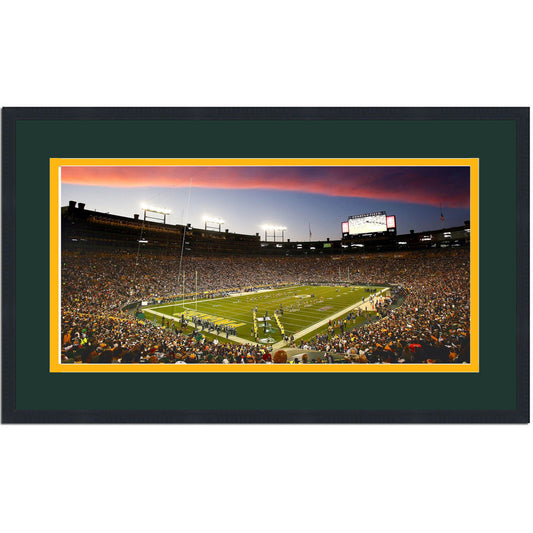 Framed Lambeau Field Green Bay Packers 16x24 Football Photo Professionally Matted