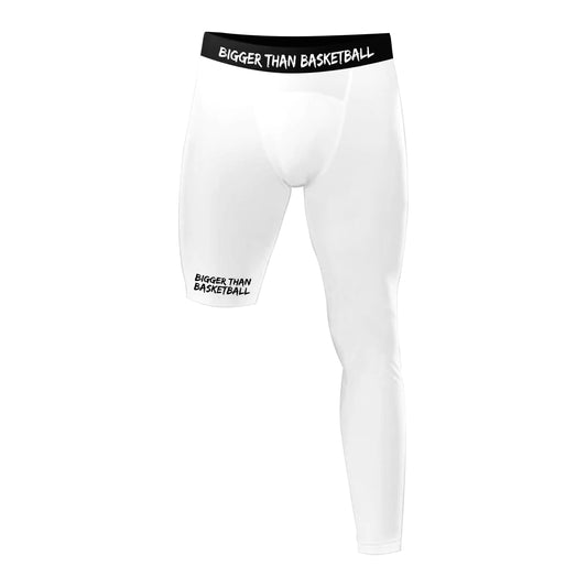 Single-Leg Compression Tights - Left - White