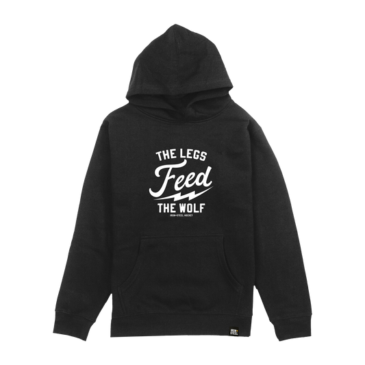 Legs Feed the Wolf Kids Fleece Hoodie