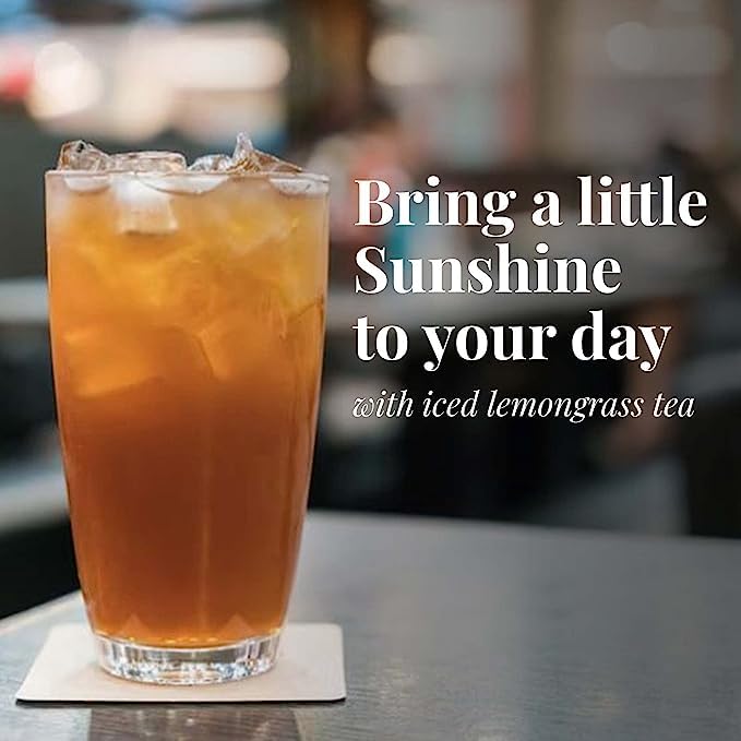 Akshit Lemongrass Tea | 75 Tea Bags from 100% Pure Lemongrass Leaves - Relaxing Tea, Brew Hot or Iced Tea | NON-GMO, Caffeine-Free.