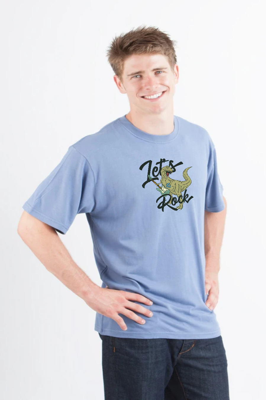 Lets Rock Men's Bamboo Viscose/Organic Cotton Short Sleeve Graphic T-Shirt