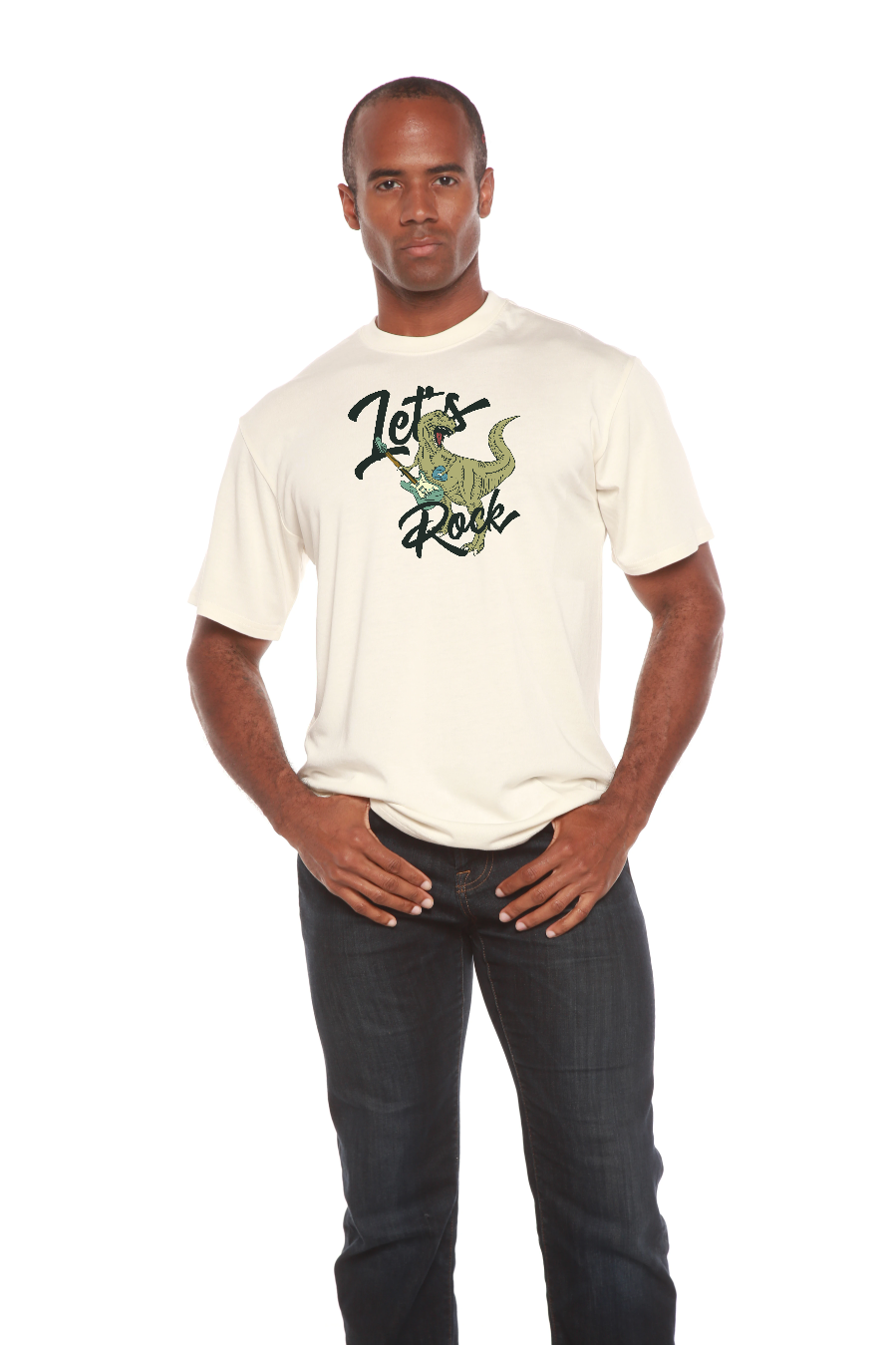 Lets Rock Men's Bamboo Viscose/Organic Cotton Short Sleeve Graphic T-Shirt