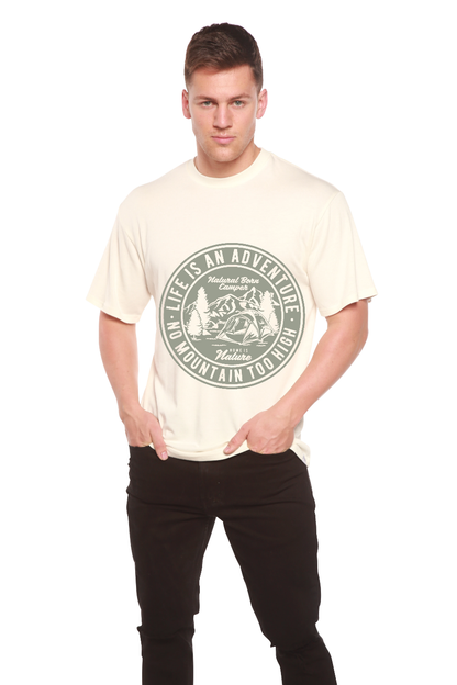 Life Is An Adventure Men's Bamboo Viscose/Organic Cotton Short Sleeve Graphic T-Shirt