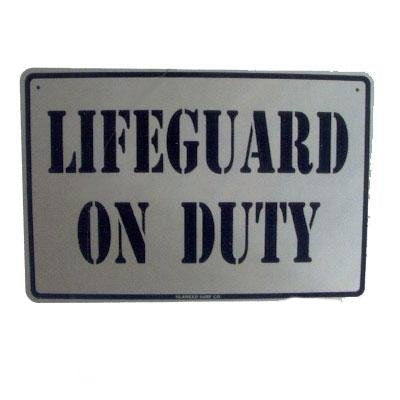 Seaweed No Lifeguard On Duty 8x12