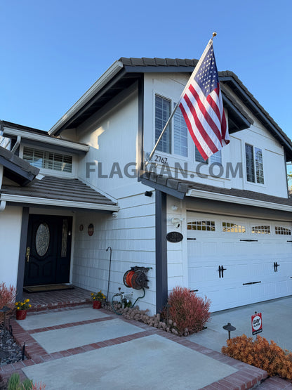 8' Non Tangle Outrigger Aluminum Flagpole Kit - Light Commercial Use