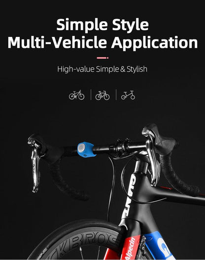 Lightweight Portable Bicycle Bell Electric Horn Mountain Bike Bell Accessories 90dB Cycling Handlebar Silica Gel Shell Electric Cycling Bells Water Resistant Cycling Bells Horn Loud Bicycle Horns Bicycle Accessories