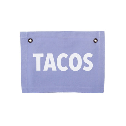 Tacos Small Canvas Flag