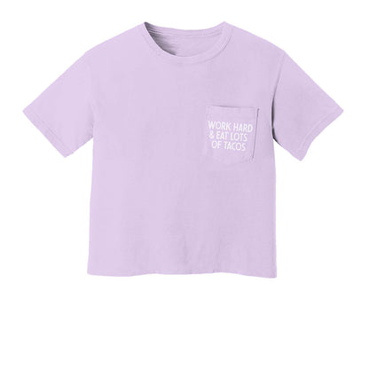 Work Hard & Eat Lots of Tacos Pocket Tee