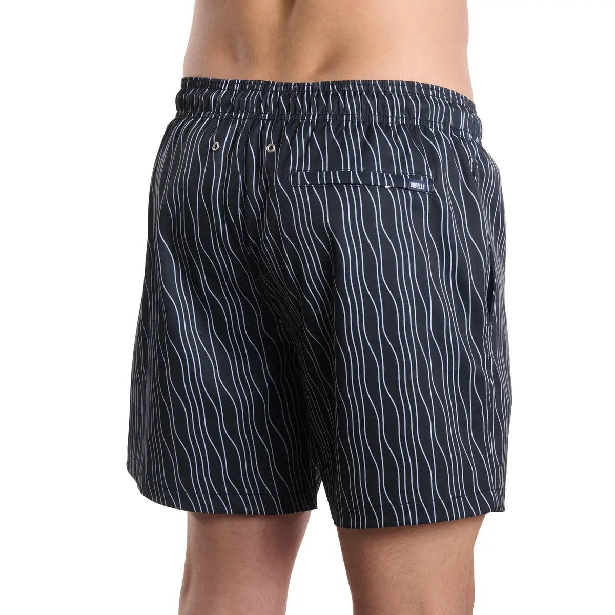 Linear Drift, Storm and Fog Hybrid Short, Compression Lined Swim and Resort Trunk