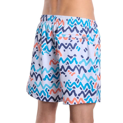 Line Rush, Ocean and Sol Hybrid Short, Compression Lined Swim and Resort Trunk