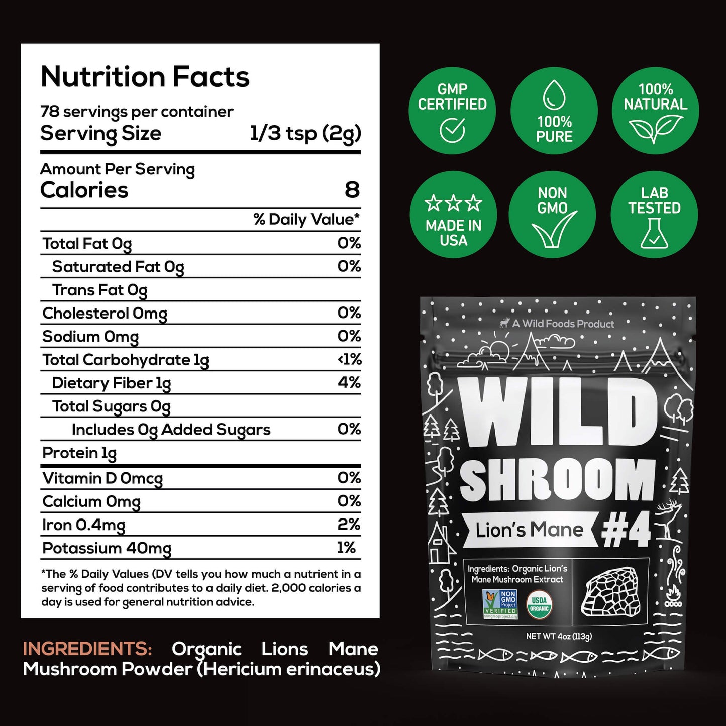Wholesale case of 12 - Shroom #4 Lion's Mane Mushroom Extract