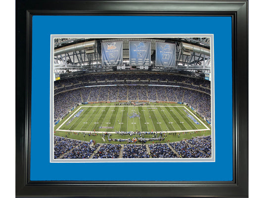 Framed Ford Field Detroit Lions 11"x14" Football Photo Professionally Matted