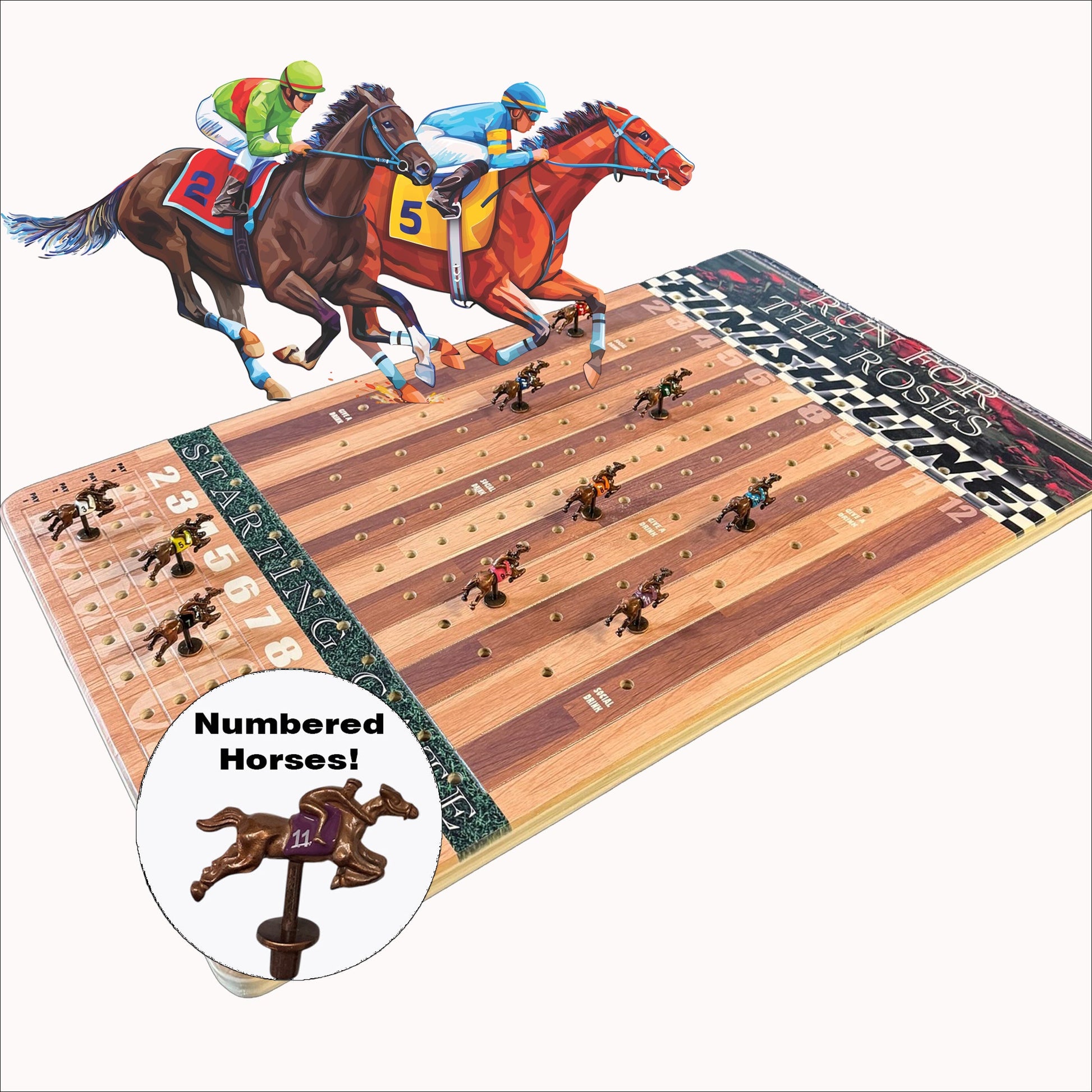 The Horse Race Party Game Brown Striped Track Edition - Triathlete Store