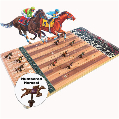 The Horse Race Party Game Brown Striped Track Edition - Triathlete Store