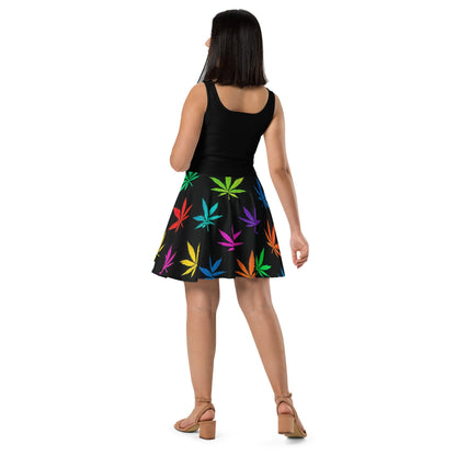 Lit Af Neon 420 Skater Dress