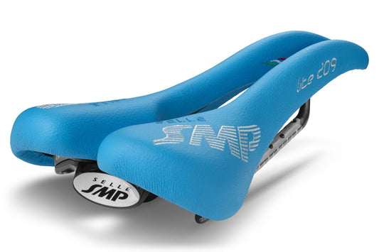 Selle SMP Lite 209 Saddle with Carbon Rails (Light Blue)